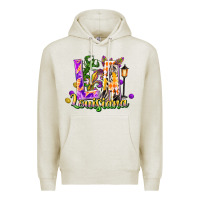 Oatmeal Heather louisiana la mardi gras Premium Hoodie - FaDigitalArtStudio