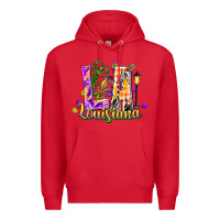 Red louisiana la mardi gras Premium Hoodie - FaDigitalArtStudio