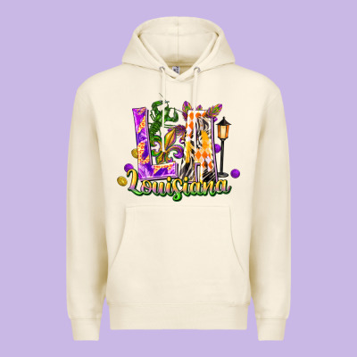 Louisiana La Mardi Gras Premium Hoodie Designed By Fadigitalartstudio