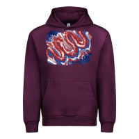 Mauve Wine Patriotic tie dye background Urban Hoodie - CowGirlArtShop