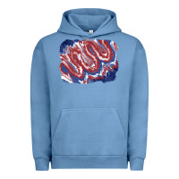 Pigment Pebble Blue Patriotic tie dye background Urban Hoodie - CowGirlArtShop