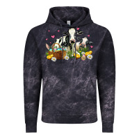 Cloud Black easter cows with chicks Vintage Hoodie - AdoDesignShop