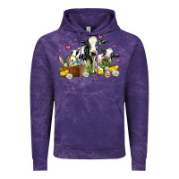 Cloud Purple easter cows with chicks Vintage Hoodie - AdoDesignShop