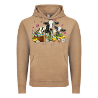 Vintage Coffee easter cows with chicks Vintage Hoodie - AdoDesignShop