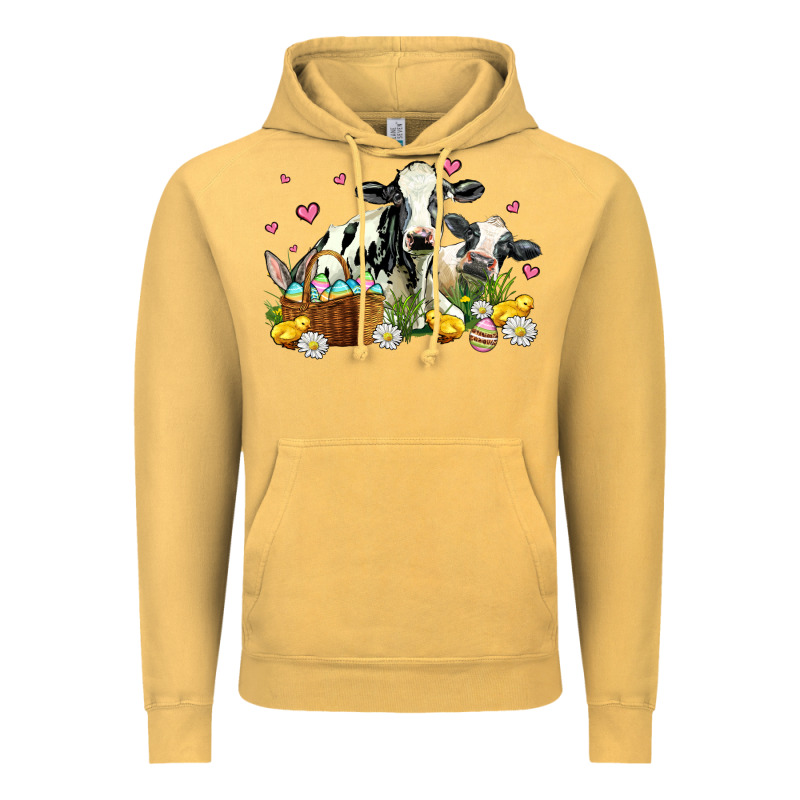 Easter Cows With Chicks Vintage Hoodie by AdoDesignShop | Teevron