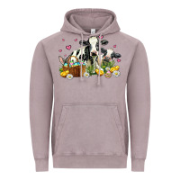 Vintage Zinc easter cows with chicks Vintage Hoodie - AdoDesignShop