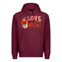 Burgundy love bug Premium Hoodie - FaDigitalArtStudio