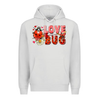 Dove Grey love bug Premium Hoodie - FaDigitalArtStudio