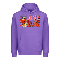 Purple love bug Premium Hoodie - FaDigitalArtStudio