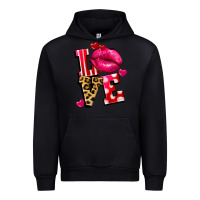 Black love lips Urban Hoodie - FaDigitalArtStudio