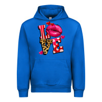 Cobalt love lips Urban Hoodie - FaDigitalArtStudio