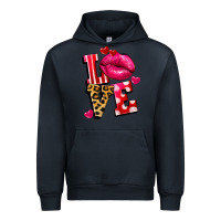 Navy love lips Urban Hoodie - FaDigitalArtStudio