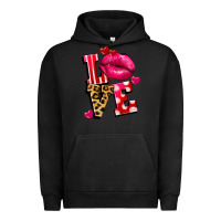Pigment Black love lips Urban Hoodie - FaDigitalArtStudio