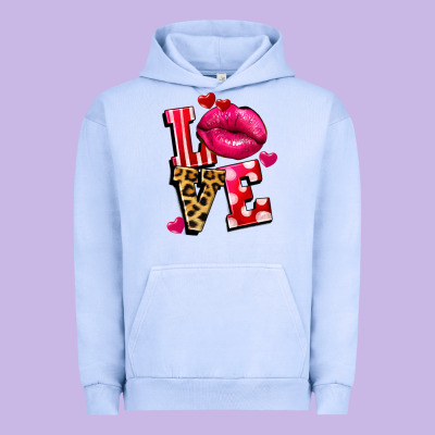 Love Lips Urban Hoodie Designed By Fadigitalartstudio
