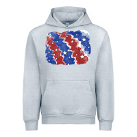 Heather Grey Patriotic tie dye background Urban Hoodie - CowGirlArtShop
