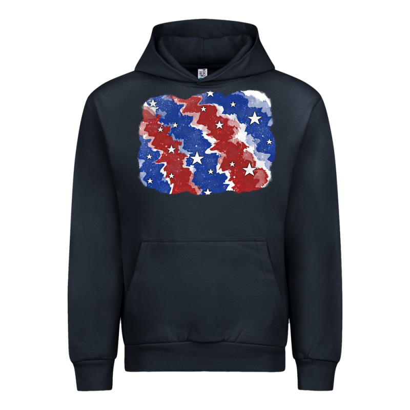 Patriotic Tie Dye Background Urban Hoodie by CowGirlArtShop | Teevron