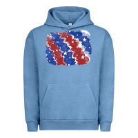 Pigment Pebble Blue Patriotic tie dye background Urban Hoodie - CowGirlArtShop
