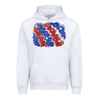 White Patriotic tie dye background Urban Hoodie - CowGirlArtShop