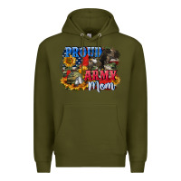 Army Green Proud army mom 4th of july Premium Hoodie - CowGirlArtShop
