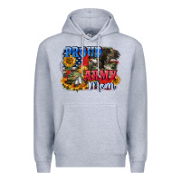 Heather Grey Proud army mom 4th of july Premium Hoodie - CowGirlArtShop