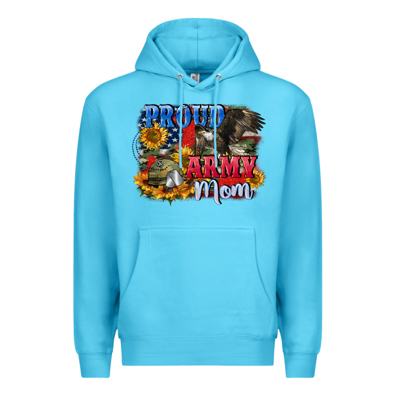 Proud Army Mom 4th Of July Premium Hoodie by CowGirlArtShop | Teevron