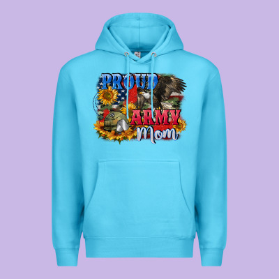 Proud Army Mom 4th Of July Premium Hoodie Designed By Cowgirlartshop