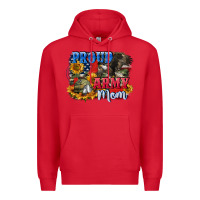 Red Proud army mom 4th of july Premium Hoodie - CowGirlArtShop