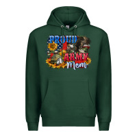 Sports Green Proud army mom 4th of july Premium Hoodie - CowGirlArtShop