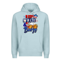 Blue Mist Red white and boozy 4th of july Premium Hoodie - CowGirlArtShop