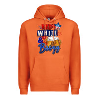 Carrot Red white and boozy 4th of july Premium Hoodie - CowGirlArtShop