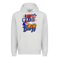 Dove Grey Red white and boozy 4th of july Premium Hoodie - CowGirlArtShop