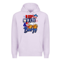 Lilac Red white and boozy 4th of july Premium Hoodie - CowGirlArtShop