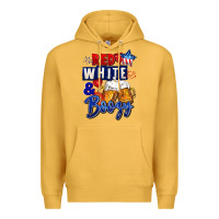 Mustard Red white and boozy 4th of july Premium Hoodie - CowGirlArtShop