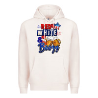 Pale Pink Red white and boozy 4th of july Premium Hoodie - CowGirlArtShop
