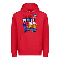 Red Red white and boozy 4th of july Premium Hoodie - CowGirlArtShop