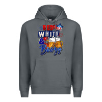 Rock Red white and boozy 4th of july Premium Hoodie - CowGirlArtShop