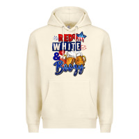Sandshell Red white and boozy 4th of july Premium Hoodie - CowGirlArtShop