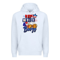 White Red white and boozy 4th of july Premium Hoodie - CowGirlArtShop