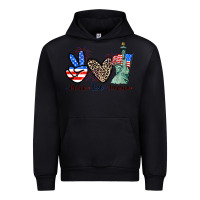 Black Peace love america 4th of july Urban Hoodie - CowGirlArtShop