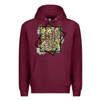 Burgundy mama leopard Premium Hoodie - CowhideDigitalArt