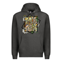 Charcoal Heather mama leopard Premium Hoodie - CowhideDigitalArt