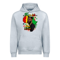 Heather Grey free ish since 1865 black man Urban Hoodie - HRA Design Shop