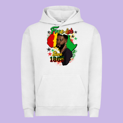 Free Ish Since 1865 Black Man Urban Hoodie Designed By Hra Design Shop