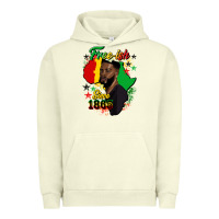 Pigment Pistachio free ish since 1865 black man Urban Hoodie - HRA Design Shop