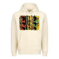 Sandshell juneteenth 1865 brush stroke Premium Hoodie - HRA Design Shop