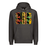 Smoke juneteenth 1865 brush stroke Premium Hoodie - HRA Design Shop