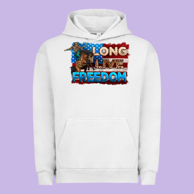 Long Live Freedom 4th Of July Urban Hoodie Designed By Neo Western