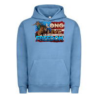 Pigment Pebble Blue Long live freedom 4th of july Urban Hoodie - Neo Western