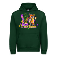 Forest Green louisiana la mardi gras Urban Hoodie - FaDigitalArtStudio