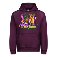 Mauve Wine louisiana la mardi gras Urban Hoodie - FaDigitalArtStudio